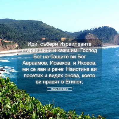 Picture 05 - Изход 3:16 BULG - Иди, събери Израилевите - Bible Verse Picture
