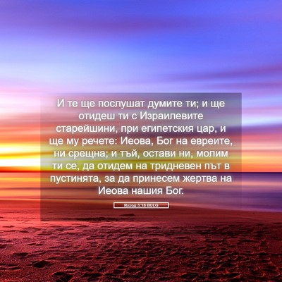 Picture 05 - Изход 3:18 BULG - И те ще послушат думите ти; - Bible Verse Picture