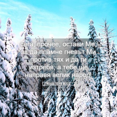 Picture 05 - Изход 32:10 BULG - сега, прочее, остави Ме, за - Bible Verse Picture