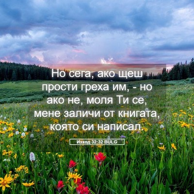 Picture 05 - Изход 32:32 BULG - Но сега, ако щеш прости - Bible Verse Picture
