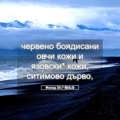 Picture 05 - Изход 35:7 BULG - червено боядисани овчи - Bible Verse Picture