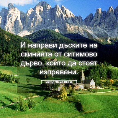 Picture 05 - Изход 36:20 BULG - И направи дъските на - Bible Verse Picture