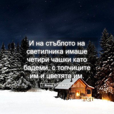 Picture 05 - Изход 37:20 BULG - И на стъблото на - Bible Verse Picture