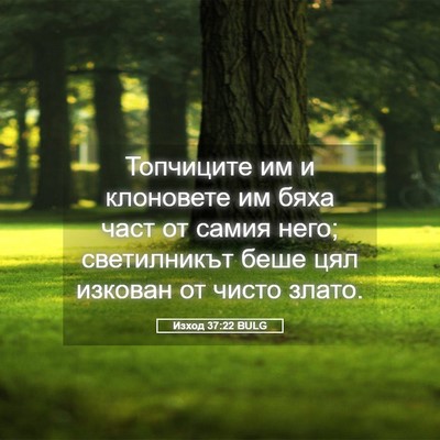 Picture 05 - Изход 37:22 BULG - Топчиците им и клоновете - Bible Verse Picture
