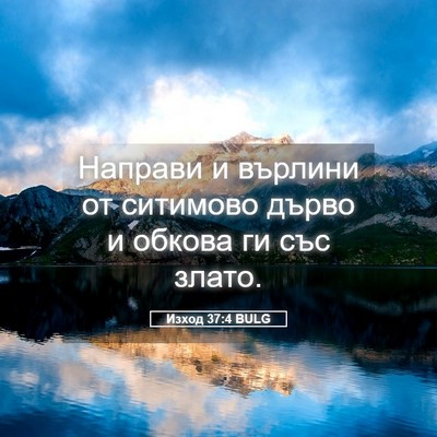 Picture 05 - Изход 37:4 BULG - Направи и върлини от - Bible Verse Picture