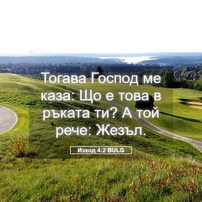 Picture 05 - Изход 4:2 BULG - Тогава Господ ме каза: Що е - Bible Verse Picture