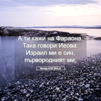 Picture 05 - Изход 4:22 BULG - А ти кажи на Фараона: Така - Bible Verse Picture