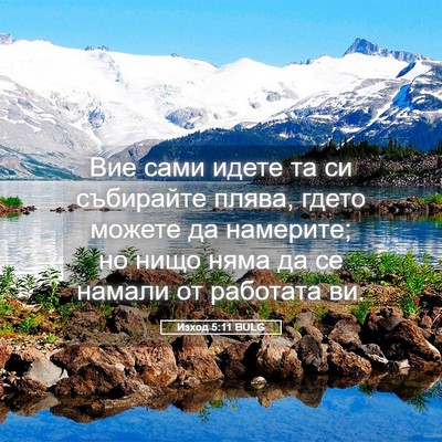 Picture 05 - Изход 5:11 BULG - Вие сами идете та си - Bible Verse Picture
