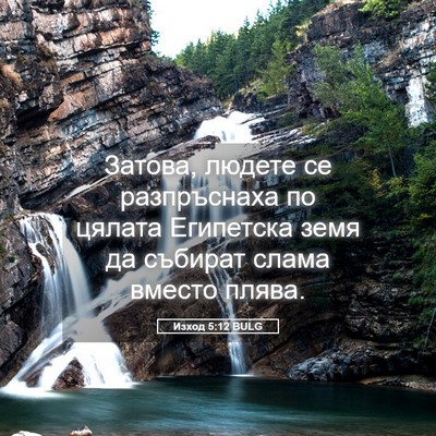 Picture 05 - Изход 5:12 BULG - Затова, людете се - Bible Verse Picture