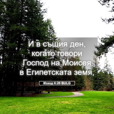 Picture 05 - Изход 6:28 BULG - И в същия ден, когато - Bible Verse Picture