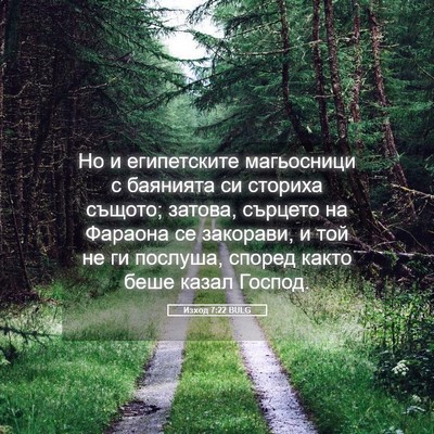 Picture 05 - Изход 7:22 BULG - Но и египетските - Bible Verse Picture