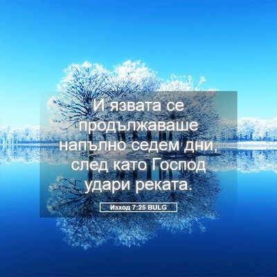 Picture 05 - Изход 7:25 BULG - И язвата се продължаваше - Bible Verse Picture