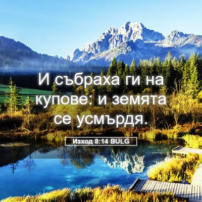 Picture 05 - Изход 8:14 BULG - И събраха ги на купове: и - Bible Verse Picture