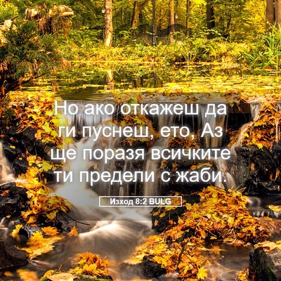 Picture 05 - Изход 8:2 BULG - Но ако откажеш да ги - Bible Verse Picture