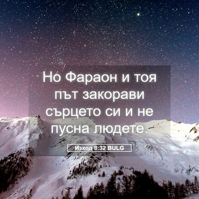 Picture 05 - Изход 8:32 BULG - Но Фараон и тоя път - Bible Verse Picture