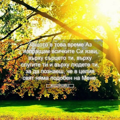 Picture 05 - Изход 9:14 BULG - Защото в това време Аз - Bible Verse Picture