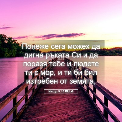 Picture 05 - Изход 9:15 BULG - Понеже сега можех да дигна - Bible Verse Picture