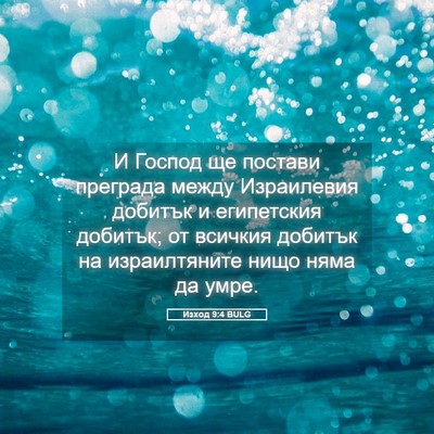 Picture 05 - Изход 9:4 BULG - И Господ ще постави - Bible Verse Picture