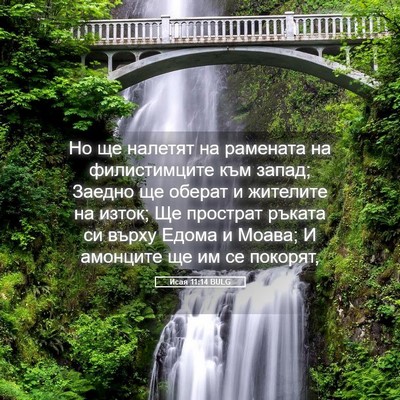 Picture 05 - Исая 11:14 BULG - Но ще налетят на рамената - Bible Verse Picture