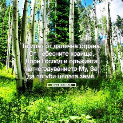 Picture 05 - Исая 13:5 BULG - Те идат от далечна страна, - Bible Verse Picture