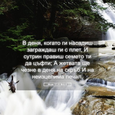 Picture 05 - Исая 17:11 BULG - В деня, когато ги насадиш - Bible Verse Picture