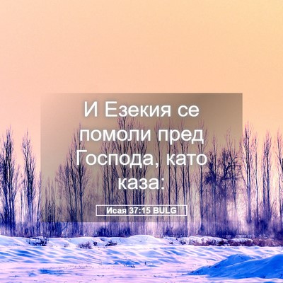 Picture 05 - Исая 37:15 BULG - И Езекия се помоли пред - Bible Verse Picture