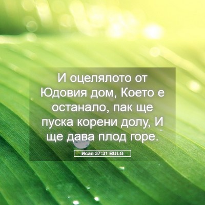 Picture 05 - Исая 37:31 BULG - И оцелялото от Юдовия дом, - Bible Verse Picture