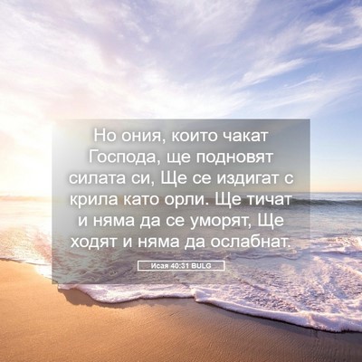 Picture 05 - Исая 40:31 BULG - Но ония, които чакат - Bible Verse Picture