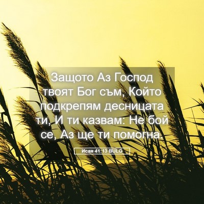 Picture 05 - Исая 41:13 BULG - Защото Аз Господ твоят Бог - Bible Verse Picture