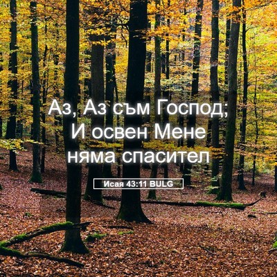 Picture 05 - Исая 43:11 BULG - Аз, Аз съм Господ; И освен - Bible Verse Picture
