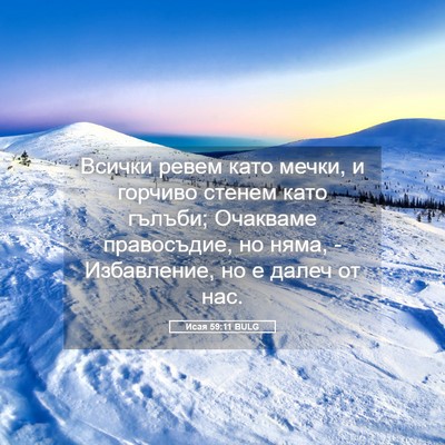 Picture 05 - Исая 59:11 BULG - Всички ревем като мечки, и - Bible Verse Picture