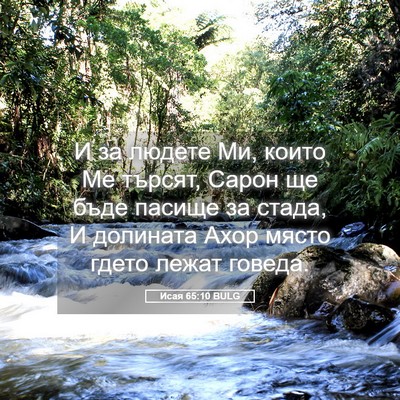 Picture 05 - Исая 65:10 BULG - И за людете Ми, които Ме - Bible Verse Picture