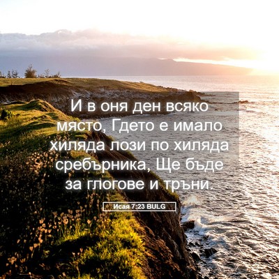 Picture 05 - Исая 7:23 BULG - И в оня ден всяко място, - Bible Verse Picture