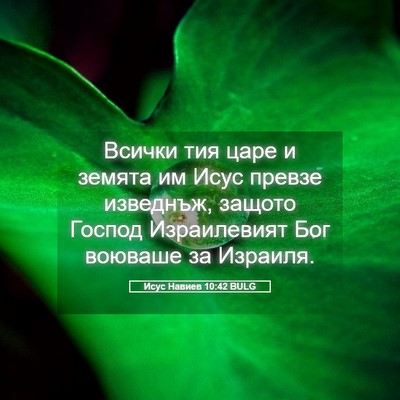 Picture 05 - Исус Навиев 10:42 BULG - Всички тия царе и земята им - Bible Verse Picture