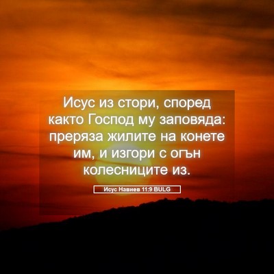 Picture 05 - Исус Навиев 11:9 BULG - Исус из стори, според както - Bible Verse Picture