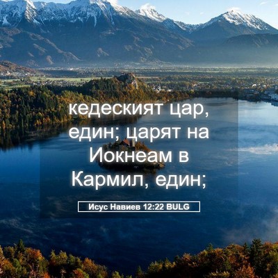 Picture 05 - Исус Навиев 12:22 BULG - кедеският цар, един; царят - Bible Verse Picture