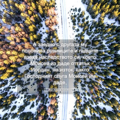 Picture 05 - Исус Навиев 13:8 BULG - А заедно с другата му - Bible Verse Picture