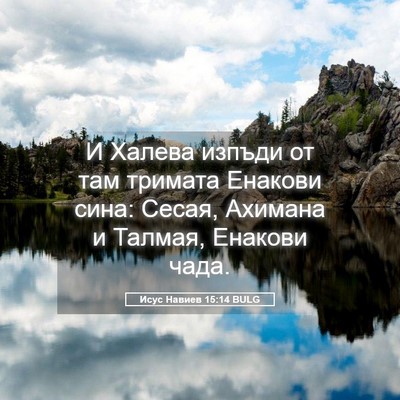 Picture 05 - Исус Навиев 15:14 BULG - И Халева изпъди от там - Bible Verse Picture