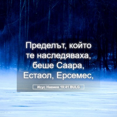 Picture 05 - Исус Навиев 19:41 BULG - Пределът, който те - Bible Verse Picture