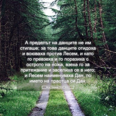 Picture 05 - Исус Навиев 19:47 BULG - А пределът на данците не им - Bible Verse Picture
