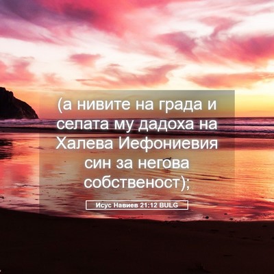 Picture 05 - Исус Навиев 21:12 BULG - (а нивите на града и селата - Bible Verse Picture
