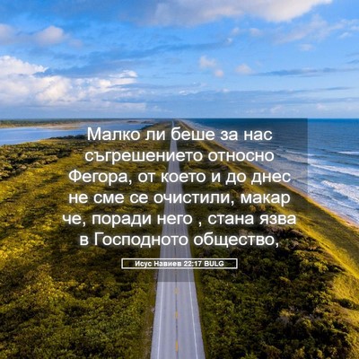 Picture 05 - Исус Навиев 22:17 BULG - Малко ли беше за нас - Bible Verse Picture