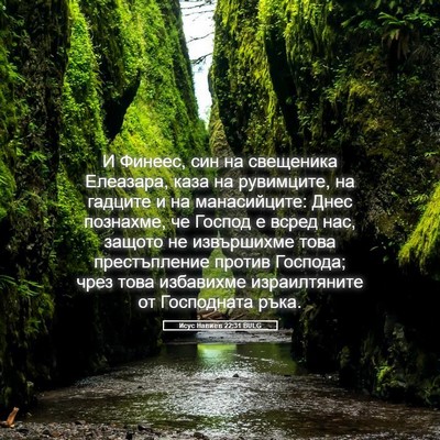 Picture 05 - Исус Навиев 22:31 BULG - И Финеес, син на свещеника - Bible Verse Picture