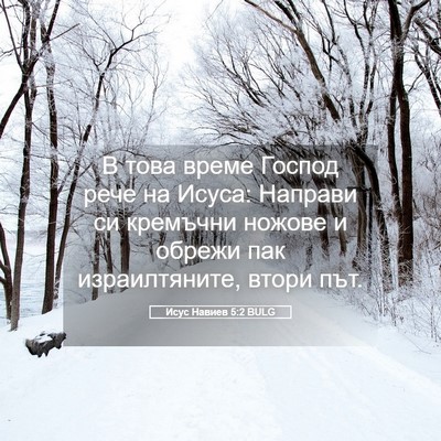 Picture 05 - Исус Навиев 5:2 BULG - В това време Господ рече на - Bible Verse Picture