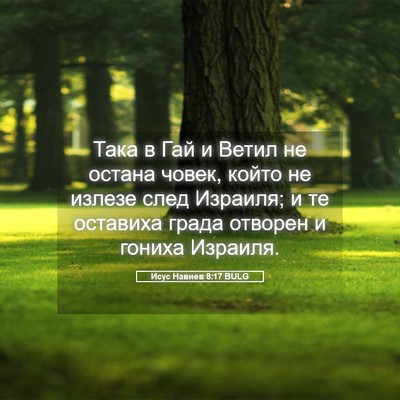 Picture 05 - Исус Навиев 8:17 BULG - Така в Гай и Ветил не - Bible Verse Picture