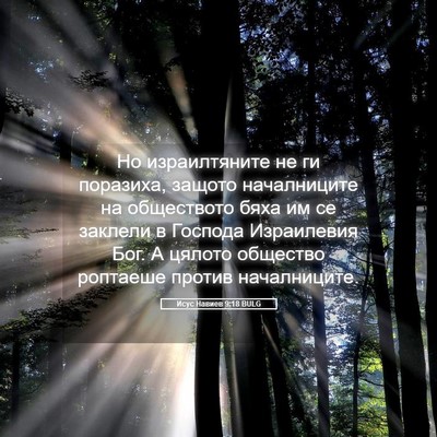 Picture 05 - Исус Навиев 9:18 BULG - Но израилтяните не ги - Bible Verse Picture