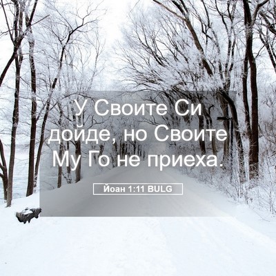 Picture 05 - Йоан 1:11 BULG - У Своите Си дойде, но - Bible Verse Picture