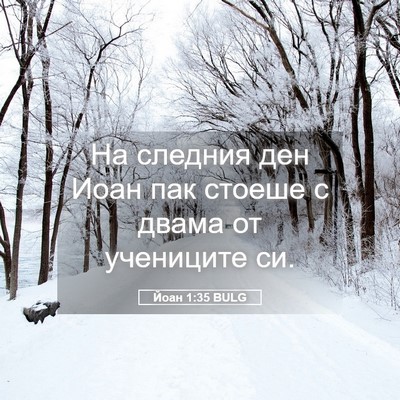 Picture 05 - Йоан 1:35 BULG - На следния ден Иоан пак - Bible Verse Picture