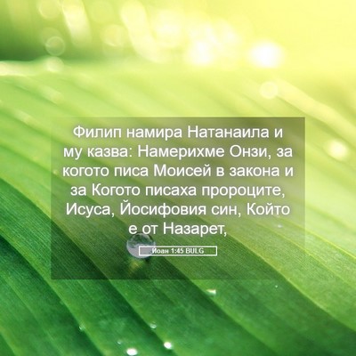 Picture 05 - Йоан 1:45 BULG - Филип намира Натанаила и - Bible Verse Picture