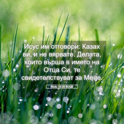 Picture 05 - Йоан 10:25 BULG - Исус им отговори: Казах ви, - Bible Verse Picture